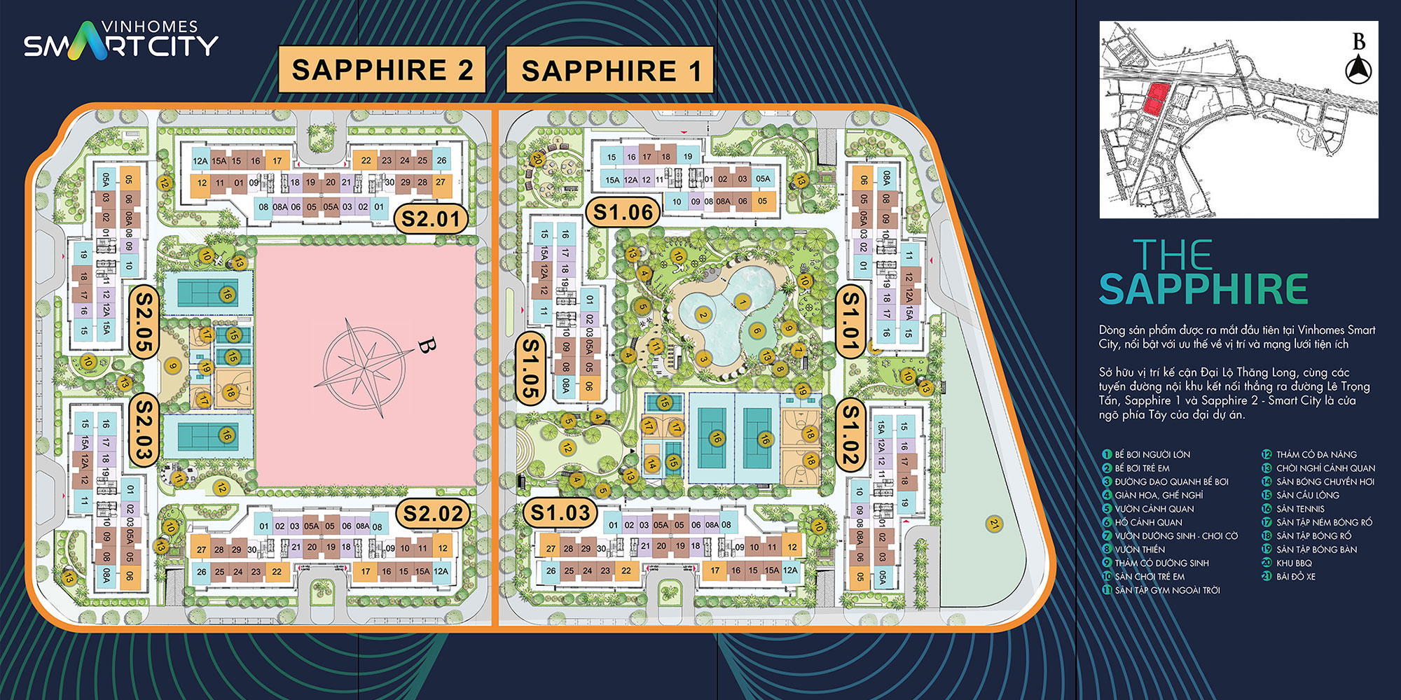 mat-bang-phan-khu-the-sapphire-1-the-sapphire-2-vinhomes-smart-city